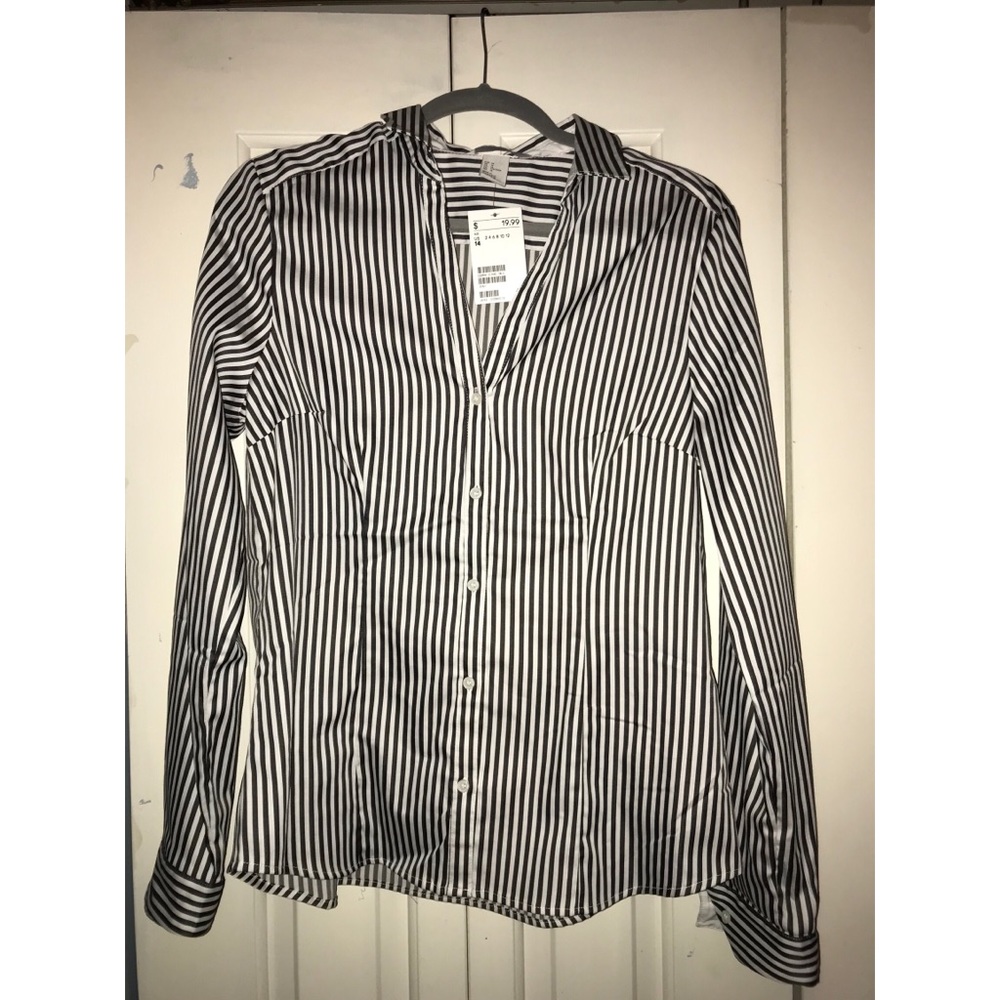 Striped button down shirt